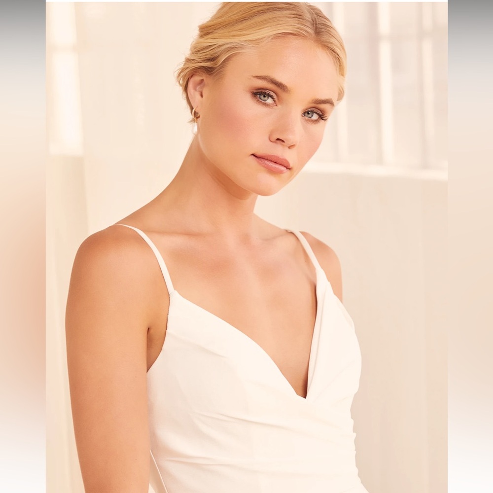 Lulus Choose Your Love White Surplice Sleeveless Maxi Dress